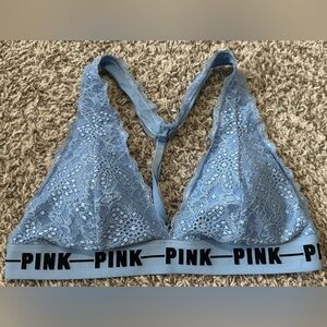 Victoria's Secret PINK Bralette Blue Logo Band